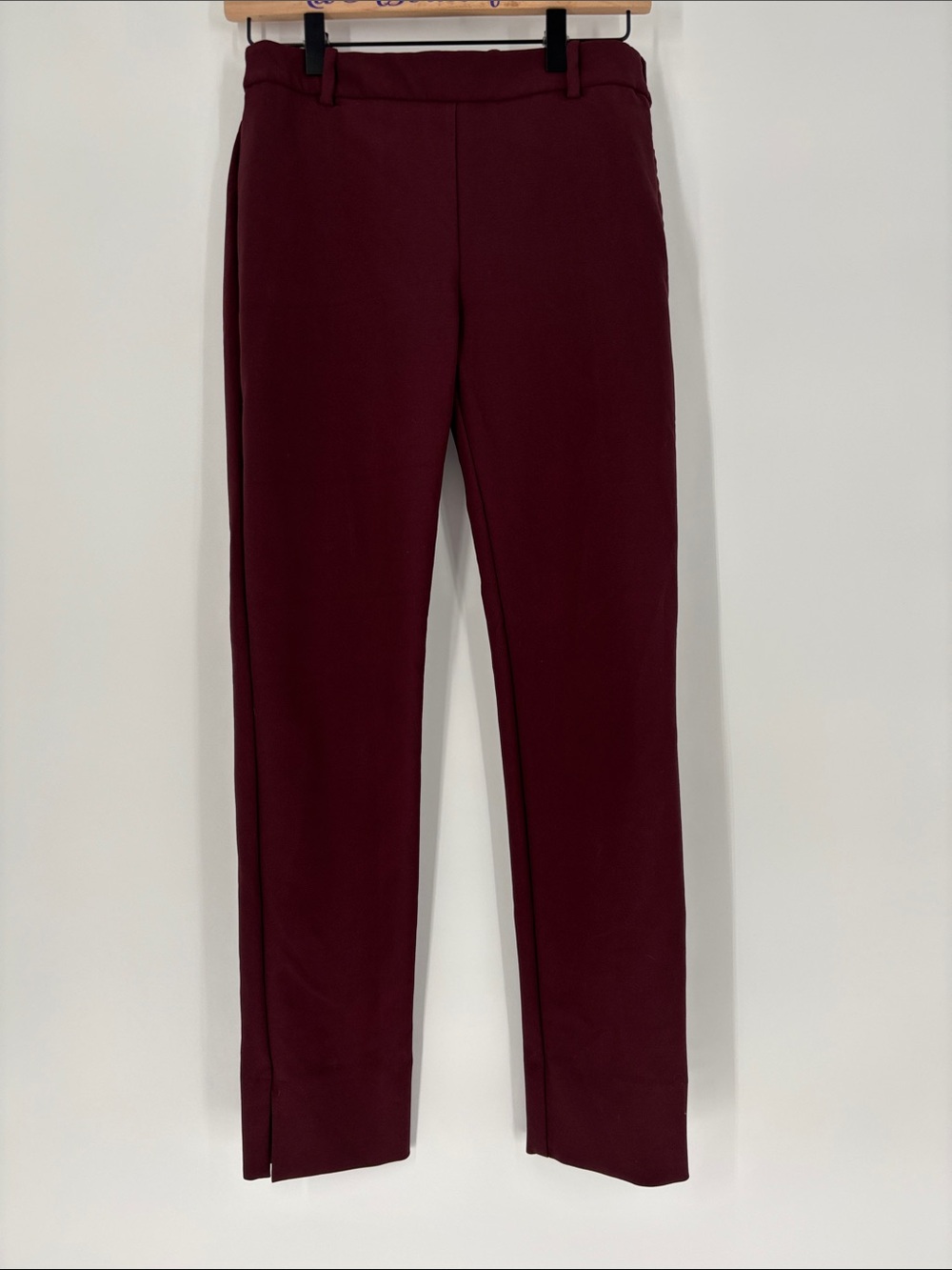 MNG suit wine color ankle pants 4